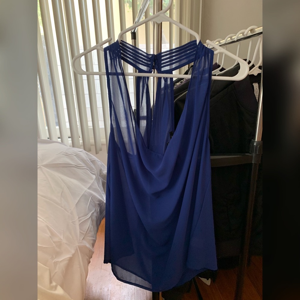 Blue Chiffon Top